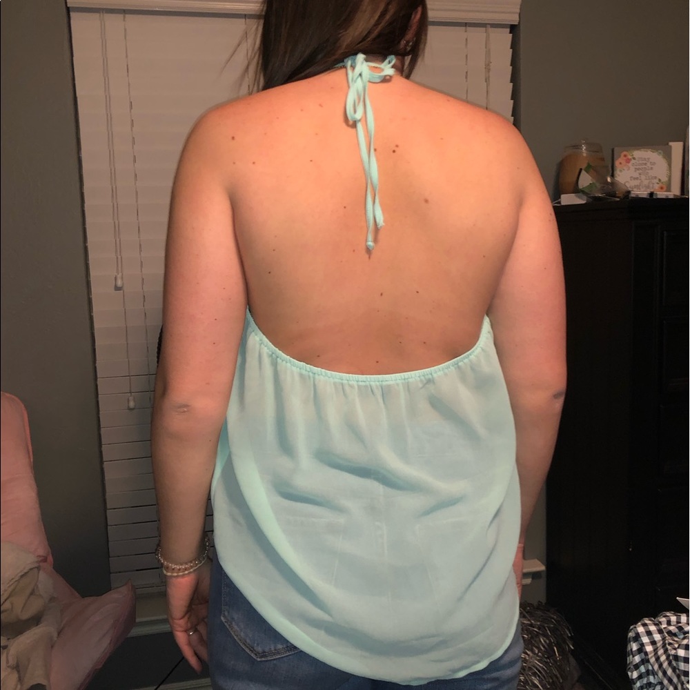turquoise halter top. - Picture 2 of 2